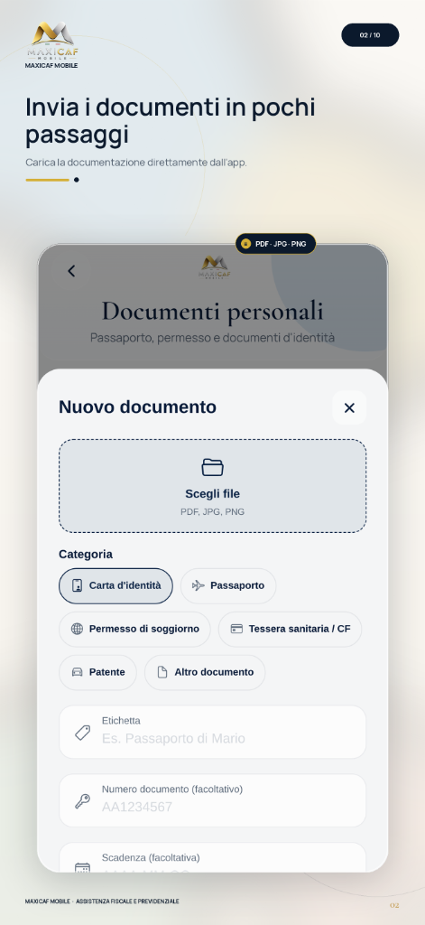 Invia i documenti in pochi passaggi