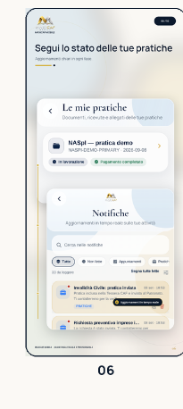 Segui lo stato delle tue pratiche in tempo reale